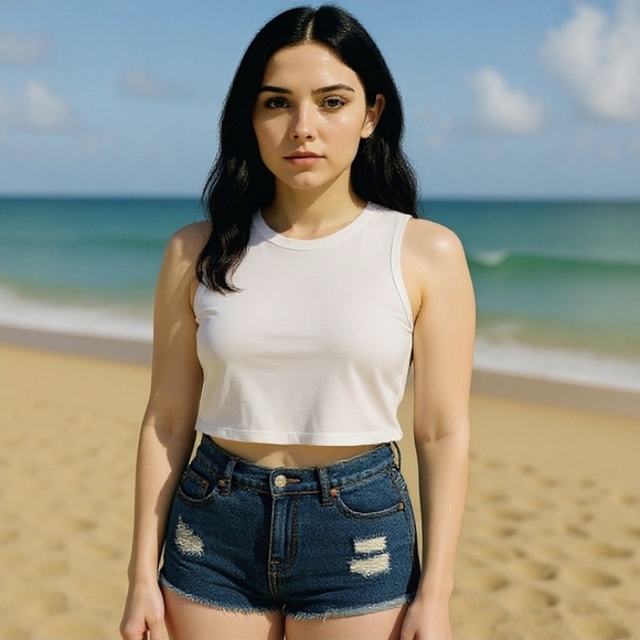 Distressed Patchwork Jean Shorts – by Aeropostale Medium Wash Denim Sz 0 - Picture 3 of 16